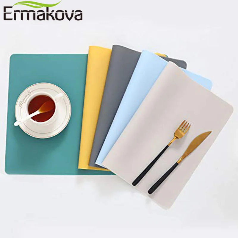 ERMAKOVA Dining Silicone Placemats Heat Resistant Non-Skid Countertop Protector Dining Table Mat Placemat for Kids Kitchen Bakin
ERMAKOVA Dining Silicone Placemats Heat Resistant Non-Skid Countertop Protector Dining Table Mat Placemat for Kids Kitchen Bakin