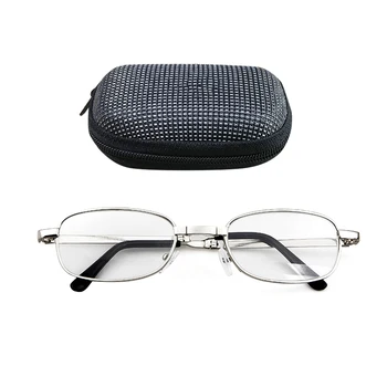 Portable Folding Reading Glasses Oval Metal Frame Presbyopic Magnifying Glasses Eyewear with Case 
Portable Folding Reading Glasses Oval Metal Frame Presbyopic Magnifying Glasses Eyewear with Case
