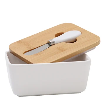 Porcelain Butter Dish with Wooden Lid Cutter Insulated Storage Container 16X12X7.5cm TB Sale
Porcelain Butter Dish with Wooden Lid Cutter Insulated Storage Container 16X12X7.5cm TB Sale