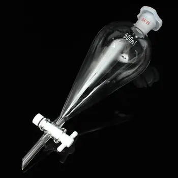 Kicute 500ml Clear Pyriform Separatory Glass Funnel Straight Drop Tube 24/29 Borosilicate Glass Stopcock Stopper Lab Stationery
Kicute 500ml Clear Pyriform Separatory Glass Funnel Straight Drop Tube 24/29 Borosilicate Glass Stopcock Stopper Lab Stationery
