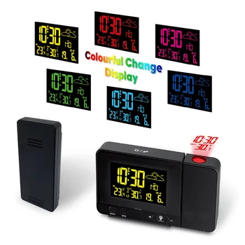Projection Double Digital Alarm Clock USB Charging HD Screen Colorful Display Backlight Temperature Weather Forecast
Projection Double Digital Alarm Clock USB Charging HD Screen Colorful Display Backlight Temperature Weather Forecast