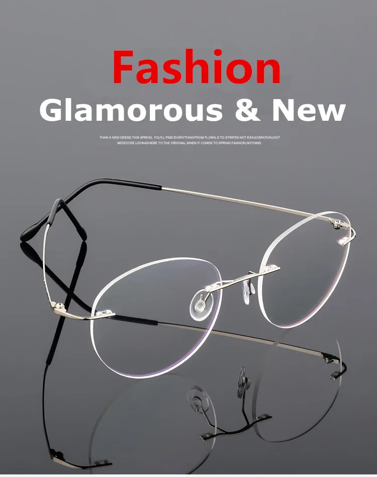Titanium Alloy Framless owalne okulary dla osób z krótkowzrocznością wykończone kobiety mężczyźni ultralekki okulary korekcyjne bez oprawek 0 -0.5 -0.75 To -6.0 11 H61d0b9a6105d4f57a0020839e378ec960