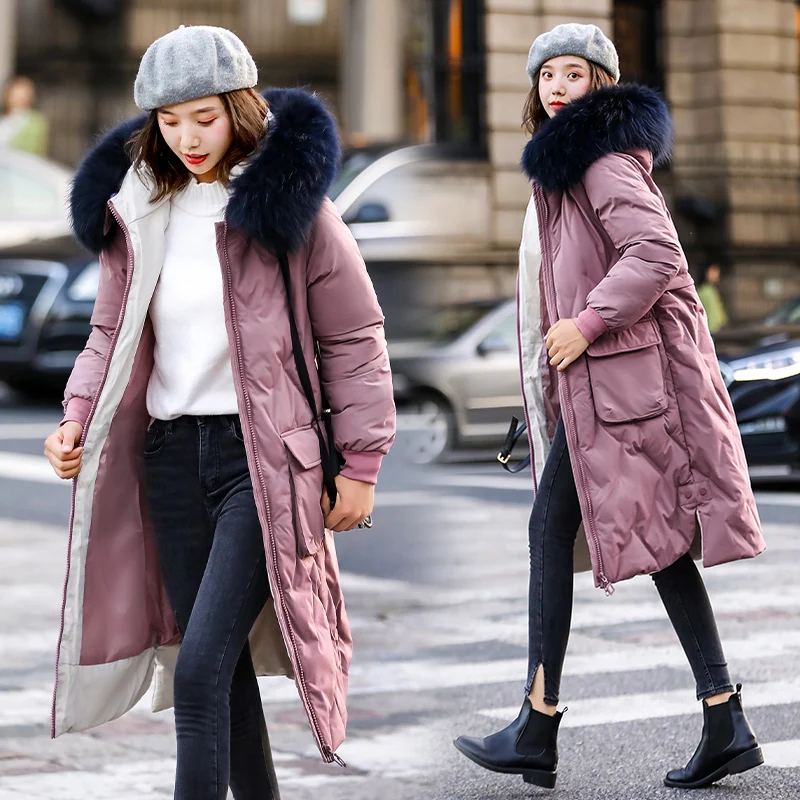 Winter Lady Down Cotton Jacket Add Long Lady's Coat Plus Size Korean Version Thickened Warm Women's Coat Loose Big Yard 2019 New
Winter Lady Down Cotton Jacket Add Long Lady's Coat Plus Size Korean Version Thickened Warm Women's Coat Loose Big Yard 2019 New