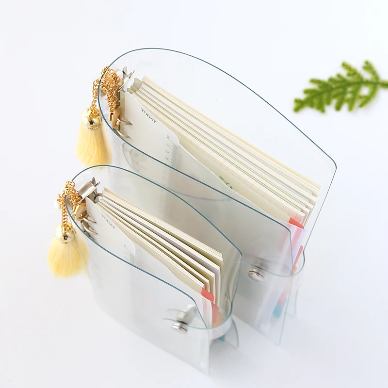 Yoofun A5 A6 Notebook Transparent PVC Cover Loose-leaf Notebook w Ruler Spring Binder Notebooks for Office School Stationery
Yoofun A5 A6 Notebook Transparent PVC Cover Loose-leaf Notebook w Ruler Spring Binder Notebooks for Office School Stationery
