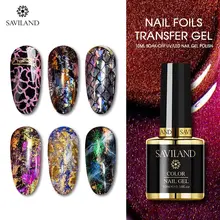 SAVILAND ciel étoilé autocollant transfert Gel colle à ongles UV autocollant bricolage tremper la colle à ongles UV Gel vernis bricolage manucure Art des ongles conception(China)