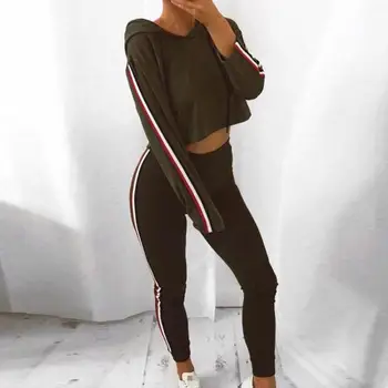 Autumn Women Fashion Side Stripe Tracksuit 2 Piece Set Long Sleeve Hooded Hoodies Pullovers Sweatshirt + Long Pants
Autumn Women Fashion Side Stripe Tracksuit 2 Piece Set Long Sleeve Hooded Hoodies Pullovers Sweatshirt + Long Pants