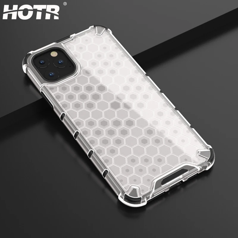 Фото Honeycomb Structure Clear TPU Case for iphone 11 Pro Max Soft Silicone Back Cover X XS XR 6 6s 7 8 plus | Мобильные телефоны и