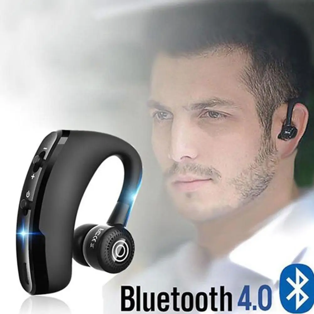 V9 громкой связи Bluetooth гарнитура для Бизнес Беспроводной с микрофоном голосовое