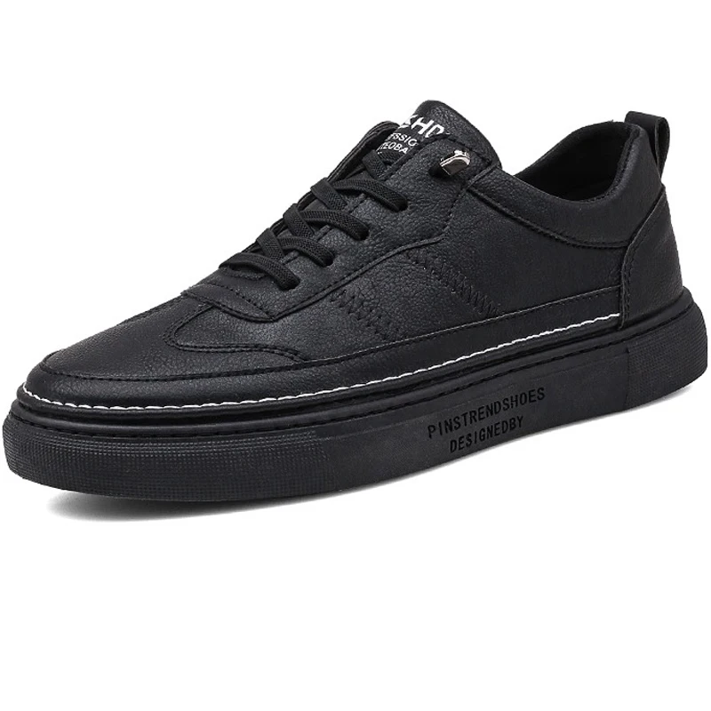 Men Leather Casual Shoes Trend Fashion Sneakers Flat Male Designer Shoe Spring Autumn Mens Outdoor Rubber Walking Footwear 2021 |