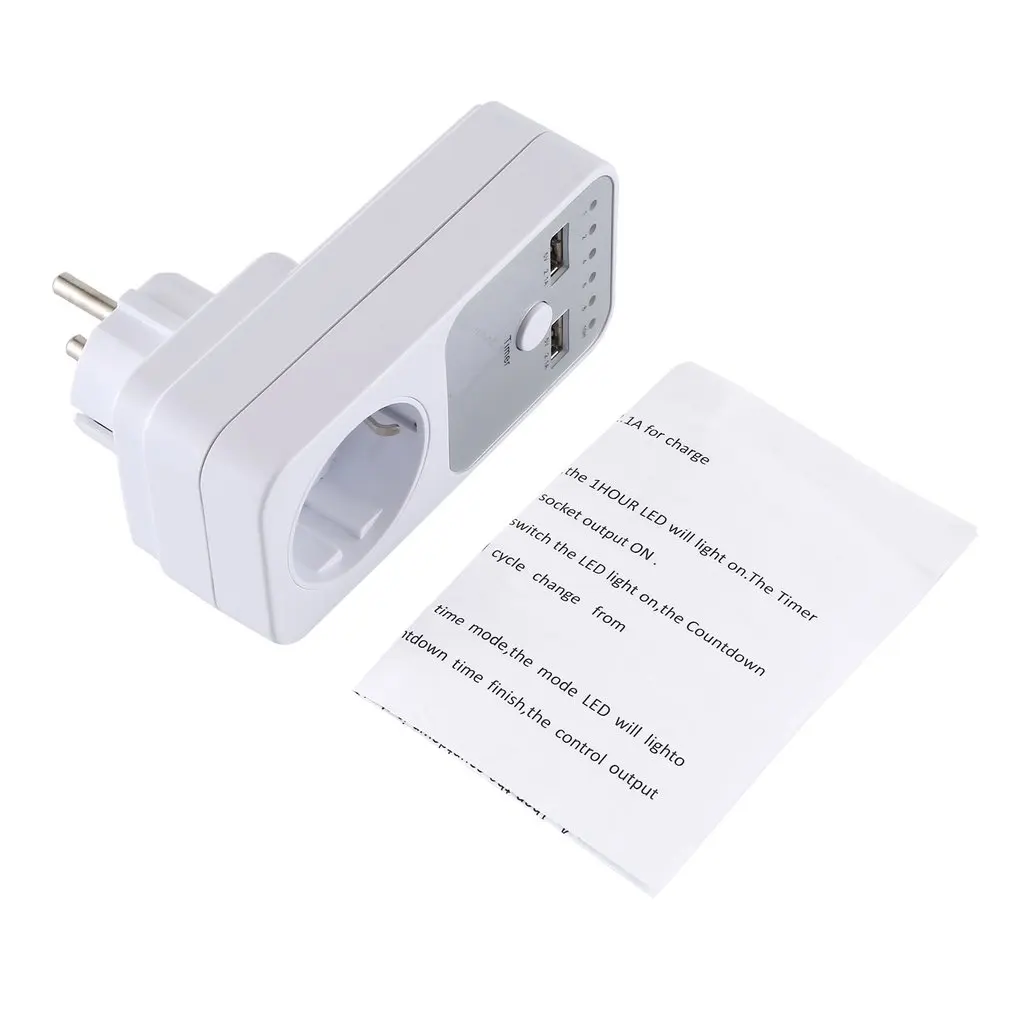 EU Plug Countdown Timer Switch Smart Control Plug-In Socket Auto Shut Off Outlet Electronic Device
EU Plug Countdown Timer Switch Smart Control Plug-In Socket Auto Shut Off Outlet Electronic Device