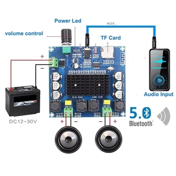 12-24V Bluetooth Amplifier Board 200W Stereo Audio Amplifier with TF Card Slot 3.5mm Audio Input
12-24V Bluetooth Amplifier Board 200W Stereo Audio Amplifier with TF Card Slot 3.5mm Audio Input