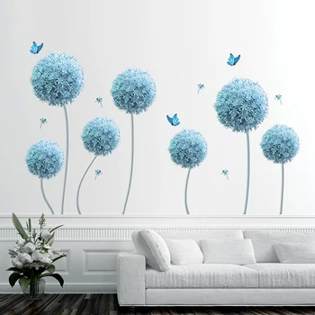 195*110CM Butterfly Flying Blue Dandelion Home Decor TV Decoration Kids Room Bedroom Wall Cover Stickers Vinyl Flowers Art Decal
195*110CM Butterfly Flying Blue Dandelion Home Decor TV Decoration Kids Room Bedroom Wall Cover Stickers Vinyl Flowers Art Decal