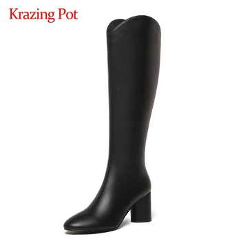 Krazing pot equestrian boots microfiber streetwear round toe thick high heel zipper beauty lady gentlewomen knee-high boots L23
Krazing pot equestrian boots microfiber streetwear round toe thick high heel zipper beauty lady gentlewomen knee-high boots L23