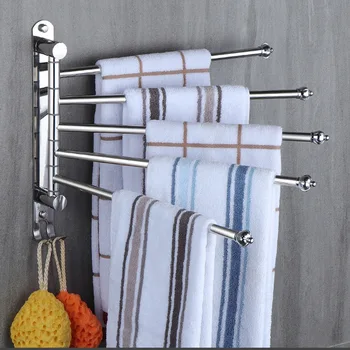 304 stainless steel movable towel rack can be moved and rotated. No punching towel rack in towel bar bathroom
304 stainless steel movable towel rack can be moved and rotated. No punching towel rack in towel bar bathroom