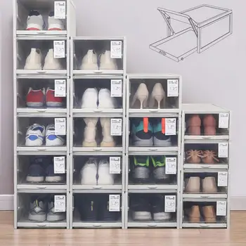 Stackable Pull Drawer Type shoe boxes Transparent Plastic sneaker Storage Box hidden paste storage drawer Home Decoration #MA26
Stackable Pull Drawer Type shoe boxes Transparent Plastic sneaker Storage Box hidden paste storage drawer Home Decoration #MA26