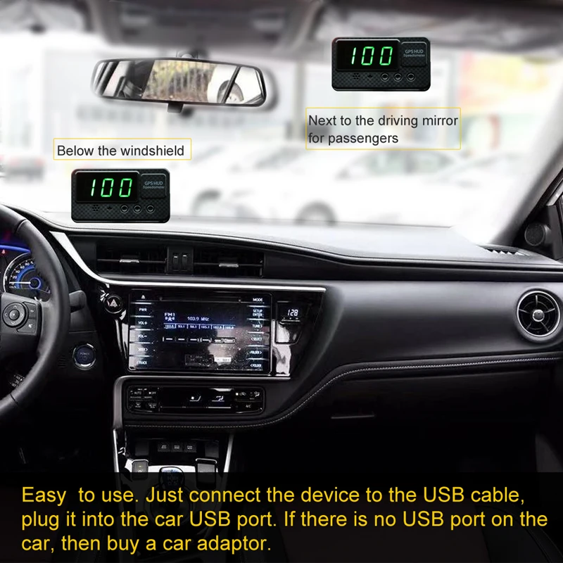 On/Off Rotatable Holder GPS Speedometer HUD Heads Up Digital Display For All Vehicles ABS PC DC 5V Over-Speed Alarm
On/Off Rotatable Holder GPS Speedometer HUD Heads Up Digital Display For All Vehicles ABS PC DC 5V Over-Speed Alarm