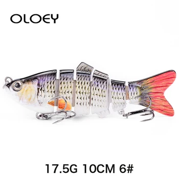 OLOEY Sinking Wobblers 6 Segments Fishing Lures Multi Jointed Swimbait Hard Bait 10cm 17.5g For Pike/Bass Fishing Lure Crankbait
OLOEY Sinking Wobblers 6 Segments Fishing Lures Multi Jointed Swimbait Hard Bait 10cm 17.5g For Pike/Bass Fishing Lure Crankbait