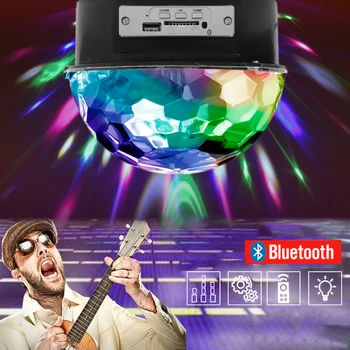 Voice Control Bluetooth MP3 Player Crystal Magic Ball Remote Control 6 Colors Digital RGB Disco Balls Lights Stage Light
Voice Control Bluetooth MP3 Player Crystal Magic Ball Remote Control 6 Colors Digital RGB Disco Balls Lights Stage Light
