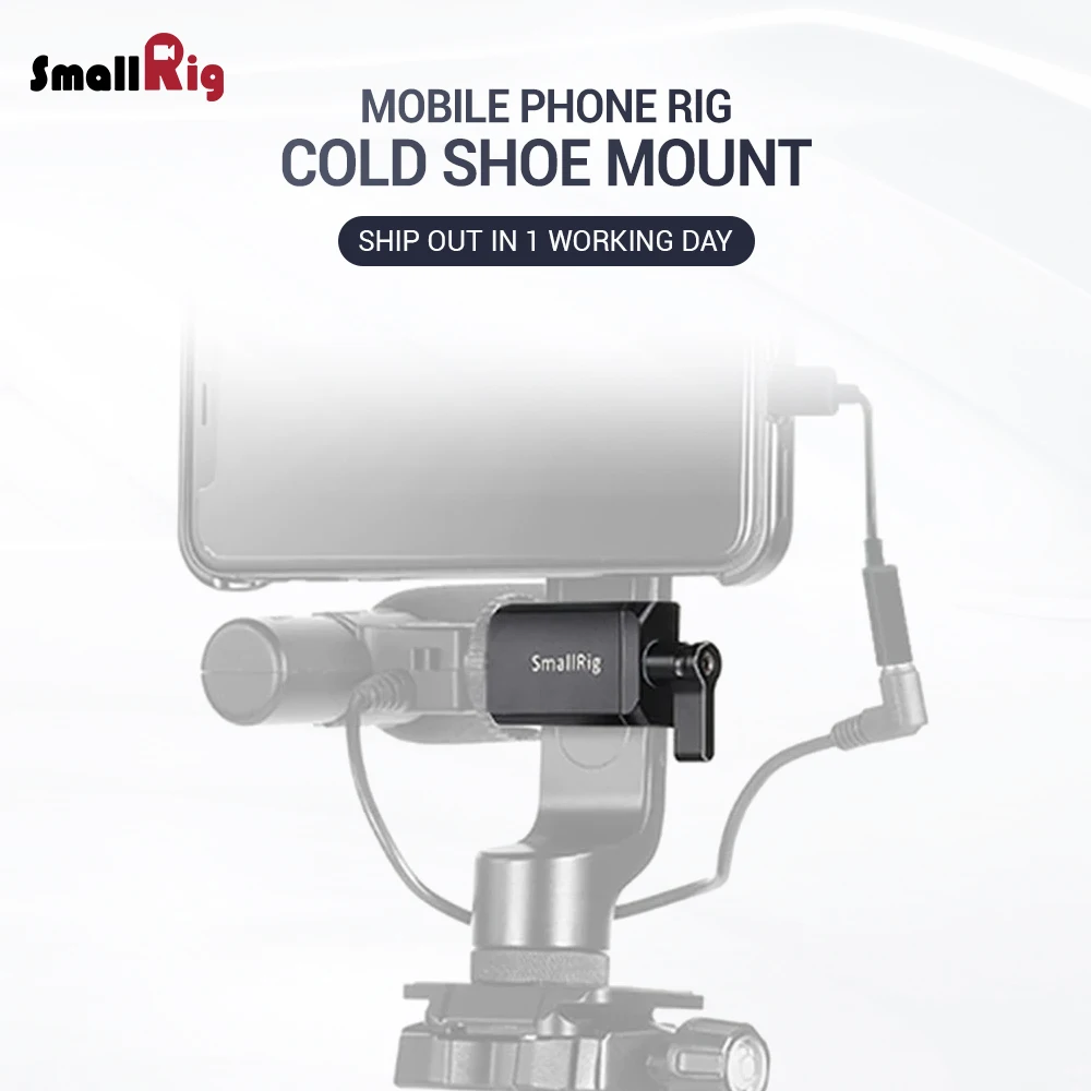 SmallRig Cold Shoe Mount for Mobile Phone Head Smart Phone Accessories Rig For Vlog Vlogging Video Rig 2369
SmallRig Cold Shoe Mount for Mobile Phone Head Smart Phone Accessories Rig For Vlog Vlogging Video Rig 2369