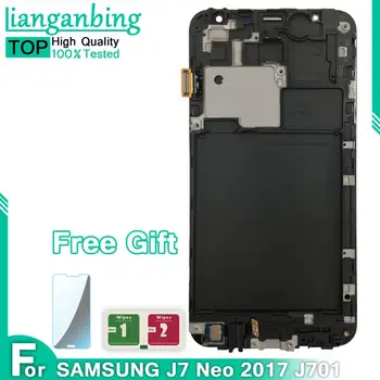 AMOLED LCD For Samsung Galaxy J7 neo J701 J701F J701M J701MT LCD Display Touch Screen + Frame Assembly Replacement parts
AMOLED LCD For Samsung Galaxy J7 neo J701 J701F J701M J701MT LCD Display Touch Screen + Frame Assembly Replacement parts