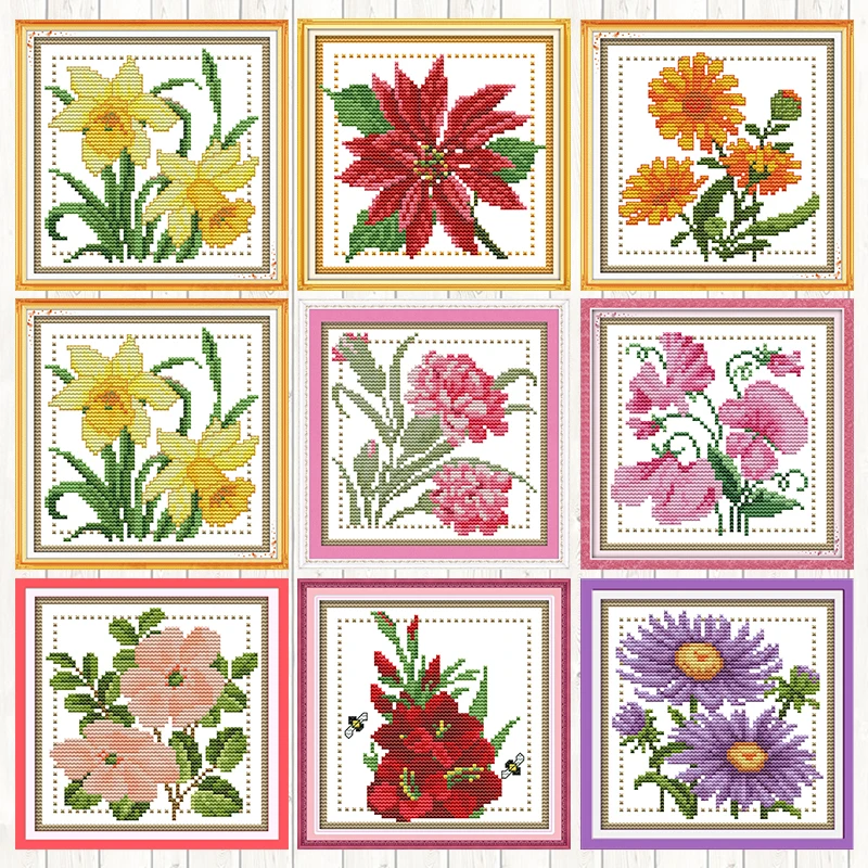 Flowers Series Chinese Cross Stitch Mini Patterns 14CT 11CT DIY Handwork Embroidery Kit DMC Needlework Set Wholesale Home Decor
Flowers Series Chinese Cross Stitch Mini Patterns 14CT 11CT DIY Handwork Embroidery Kit DMC Needlework Set Wholesale Home Decor