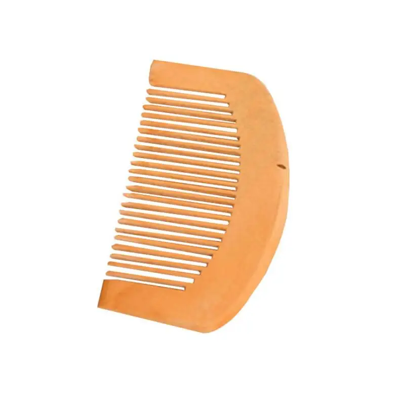 Natural Peach Wood Anti-static Health Care Beard Comb Pocket Combs Hairbrush Hair Styling Tool LX | Красота и здоровье