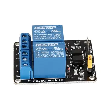 

3V 2 Channel Relay Module Interface Board Low Level Trigger Optocoupler for Arduino SCM PLC Smart Home Remote Control Switch