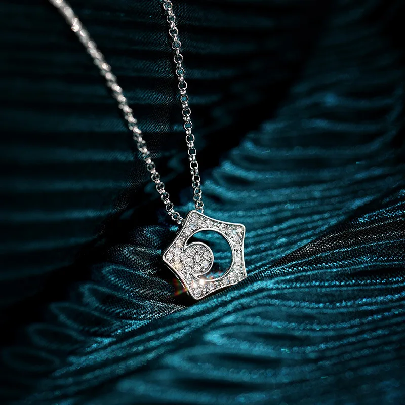 To Fight a Lot of Hot Selling the Department Store Pattern Man Full of Crystals Five-pointed Star Necklace Inclusion Night (Silv
To Fight a Lot of Hot Selling the Department Store Pattern Man Full of Crystals Five-pointed Star Necklace Inclusion Night (Silv