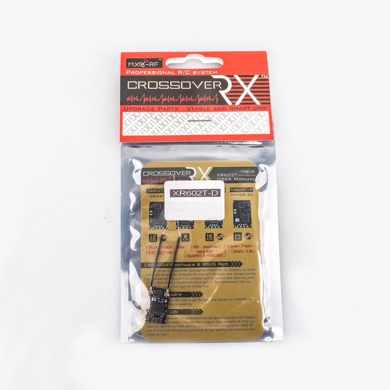 CROSSOVER RX Micro XR602T-D Receiver Compatible SPEKTRUM DSMX/2 RX 2.5KM Range for RC Quadcopter FPV Drone SBUS/FPORT/RSSI/TELEM
CROSSOVER RX Micro XR602T-D Receiver Compatible SPEKTRUM DSMX/2 RX 2.5KM Range for RC Quadcopter FPV Drone SBUS/FPORT/RSSI/TELEM