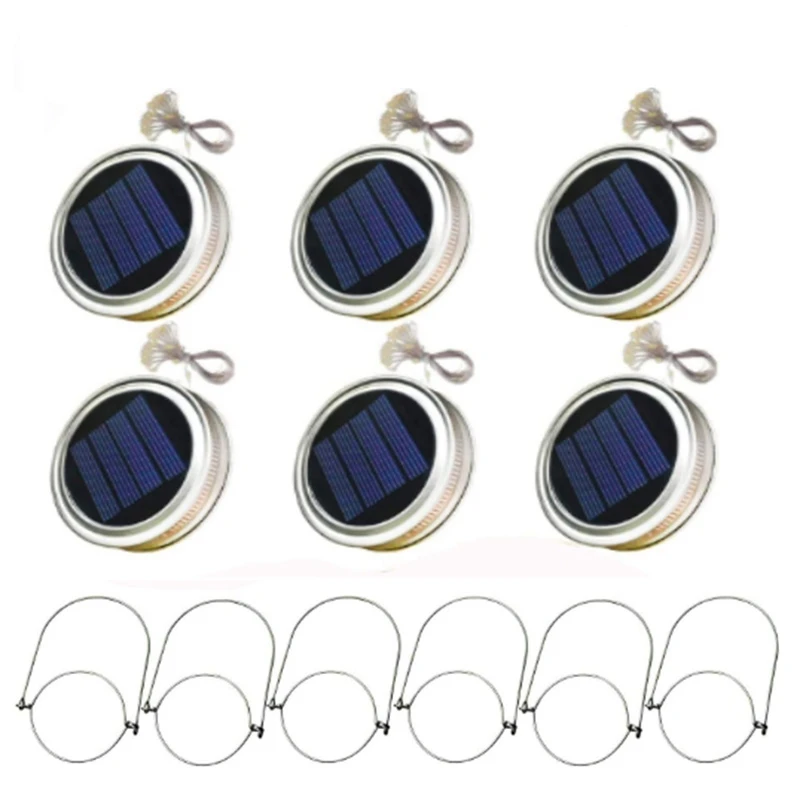 6Pcs Mason Jar Light 10Pcs LED Solar Fairy String Light Suitable for Courtyard Garden Party (Can Not Included)
6Pcs Mason Jar Light 10Pcs LED Solar Fairy String Light Suitable for Courtyard Garden Party (Can Not Included)