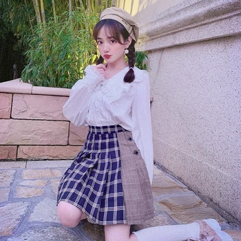 Princess sweet lolita skirts Bobon21 Autumn and winter school style students skirts plaid patchwork pleated skirts B1811
Princess sweet lolita skirts Bobon21 Autumn and winter school style students skirts plaid patchwork pleated skirts B1811