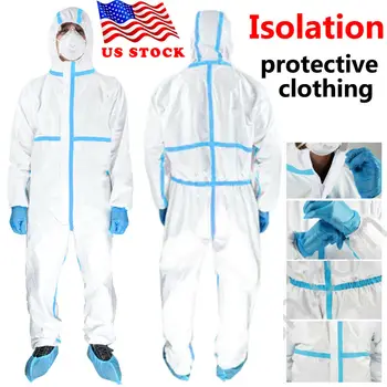 Reusable Overall Suit Isolation Protection Clothing Safety Protective Coverall Washable US
Reusable Overall Suit Isolation Protection Clothing Safety Protective Coverall Washable US