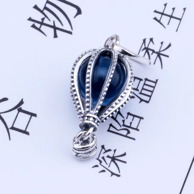 

Authentic 925 Sterling Silver Blue Hot Air Balloon Travel Charms Fit Original Bracelet For Women DIY Jewelry pandora Beads