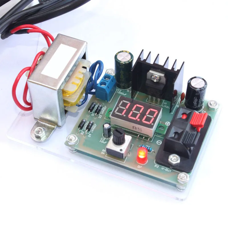 DIY AC 220V to DC 1.25V-12V LM317 Adjustable Voltage Power Supply Moudle DIY Kit Electronic Production Power Supply DIY Kits
DIY AC 220V to DC 1.25V-12V LM317 Adjustable Voltage Power Supply Moudle DIY Kit Electronic Production Power Supply DIY Kits