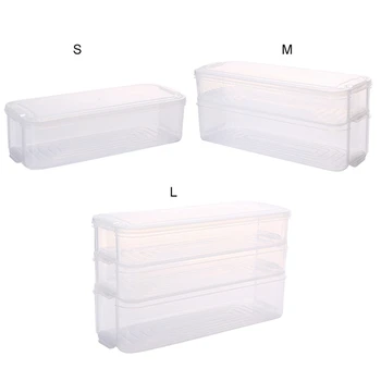 Egg Box Plastic Storage Container Multi-layer Crisper Fridge Food Storage Box with Lid for Kitchen Refrigerator Closet Organizer
Egg Box Plastic Storage Container Multi-layer Crisper Fridge Food Storage Box with Lid for Kitchen Refrigerator Closet Organizer