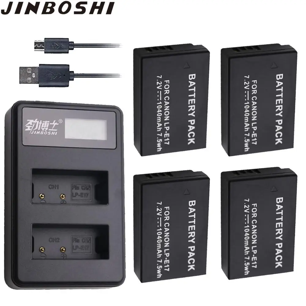 1040mAh LPE17 LP-E17 LP E17 Camera Li-ion Battery + USB Charger for Canon EOS M3 M5 M6 Rebel T6i T7i EOS 77D 750D Batteries Set
1040mAh LPE17 LP-E17 LP E17 Camera Li-ion Battery + USB Charger for Canon EOS M3 M5 M6 Rebel T6i T7i EOS 77D 750D Batteries Set