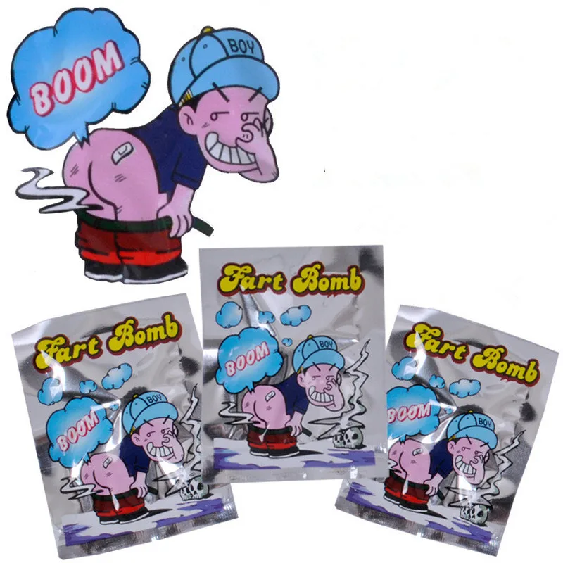 

10pcs/Set Funny Fart Bomb Bags Stink Bomb Smelly Funny Gags Practical Jokes Fool Toy April Fool's Day Tricky Toys