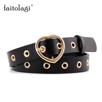 2020 Vintage Gold Heart Buckle Belt For Women Black Pink White Red Leather Punk Eyelet Grommet Waist Belt Female Jeans
2020 Vintage Gold Heart Buckle Belt For Women Black Pink White Red Leather Punk Eyelet Grommet Waist Belt Female Jeans
