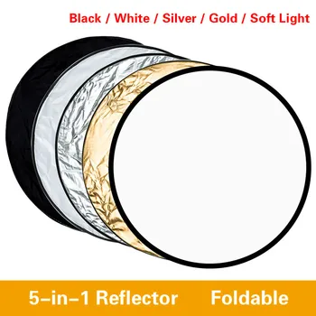 80cm 5 in 1 Portable Collapsible Golden Silver Reflectors Round Photography Light Reflector Handheld Photo Studio Disc Diffuser
80cm 5 in 1 Portable Collapsible Golden Silver Reflectors Round Photography Light Reflector Handheld Photo Studio Disc Diffuser