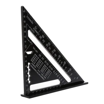7 Inch Metric Aluminum Alloy Triangle Angle Square Ruler for Woodworking Speed Square Angle Protractor Measuring Tools
7 Inch Metric Aluminum Alloy Triangle Angle Square Ruler for Woodworking Speed Square Angle Protractor Measuring Tools