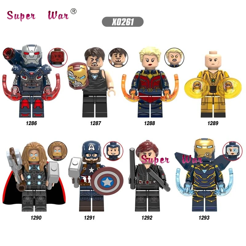 Single Avengers Endgame Thor Ancient One Pepper Iron Man Captain America Marvel War Machine building blocks Kids Toys
Single Avengers Endgame Thor Ancient One Pepper Iron Man Captain America Marvel War Machine building blocks Kids Toys