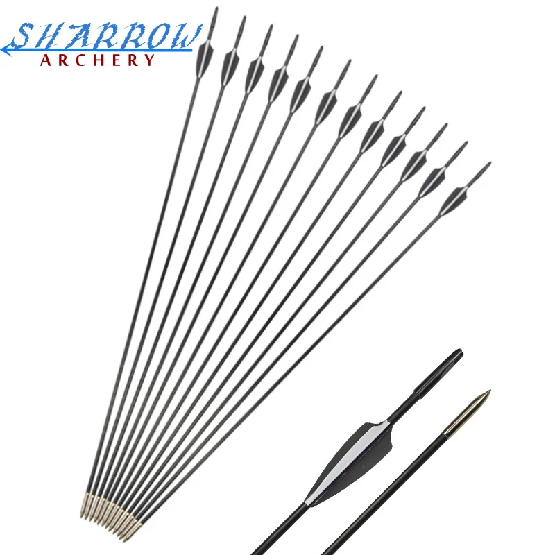 6/12Pcs 30" Archery Glassfiber Arrows Broadhead For Recurve Bow Compound Bow Hunting Shooting Training Accessories
6/12Pcs 30" Archery Glassfiber Arrows Broadhead For Recurve Bow Compound Bow Hunting Shooting Training Accessories