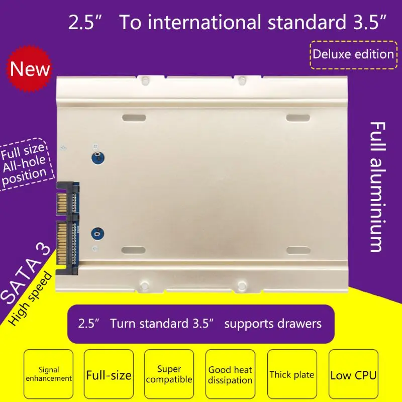2.5 to 3.5 Hard Drive Tray Enclosure Drawer Box Can Be Used with Server Aluminum Interface SATA3 3.5 Caddy SATA3
2.5 to 3.5 Hard Drive Tray Enclosure Drawer Box Can Be Used with Server Aluminum Interface SATA3 3.5 Caddy SATA3