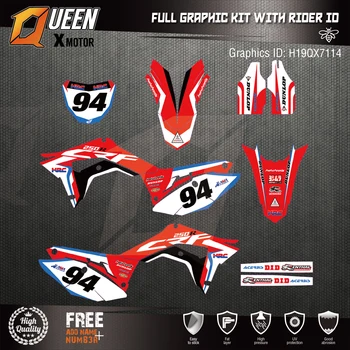 Queen-X Custom Team Graphics Backgrounds Decals 3M Stickers Kit For Honda CRF250R 2018-2019 450R 2017-2019 160 
Queen-X Custom Team Graphics Backgrounds Decals 3M Stickers Kit For Honda CRF250R 2018-2019 450R 2017-2019 160