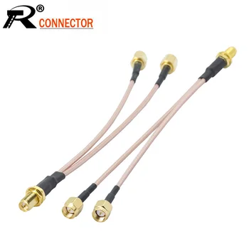 

RP-SMA Female to 2 X SMA Male Antenna Extension Cable Splitter Y type RG316 Cable Pigtail for HUAWEI/ZTE 3G/4G Modem 1pcs/lot