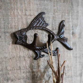Rustic Cast Iron Art Wall Hooks Rack Strong Bearing Creative Fish Animals Shape Home Decoration Hanging Room Livingroon Decor
Rustic Cast Iron Art Wall Hooks Rack Strong Bearing Creative Fish Animals Shape Home Decoration Hanging Room Livingroon Decor