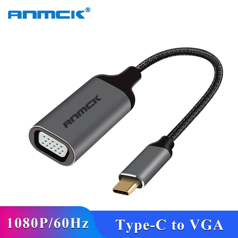 Anmck USB C VGA Adapter Type C to VGA 1080P 60Hz Thunderbolt 3 for Macbook Chromebook Pixel Lumia 950XL Samsung Galaxy S8/S9
Anmck USB C VGA Adapter Type C to VGA 1080P 60Hz Thunderbolt 3 for Macbook Chromebook Pixel Lumia 950XL Samsung Galaxy S8/S9