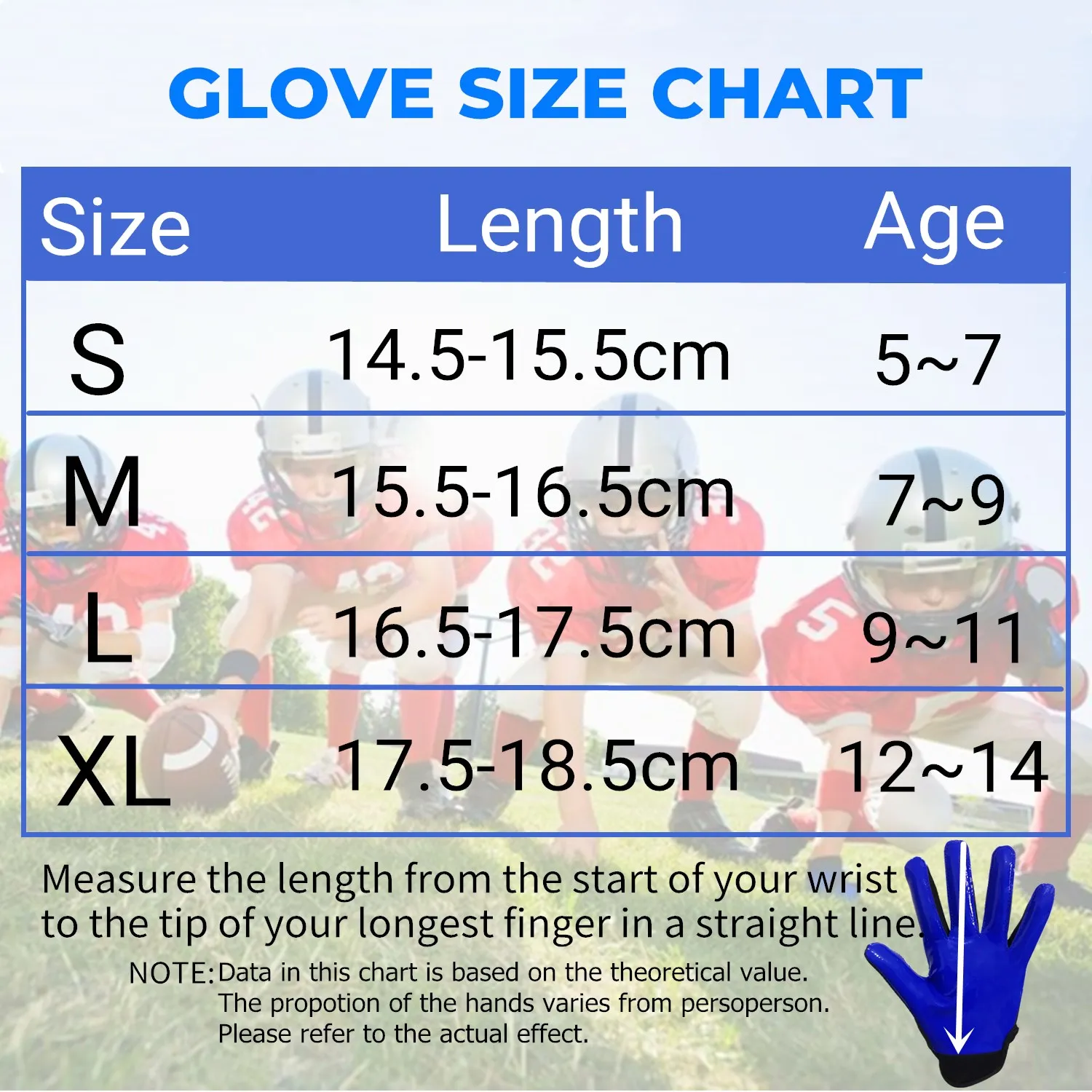 Generic Non Slip Youth Kid American Footballoves Receiver Soccer