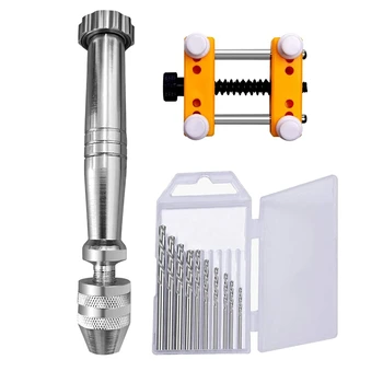 12Pcs Hand Twist Drill Set Pin Vise Hand Drill Bits Mini Flat Clamp Table for Metal Wood Jewelry DIY Drilling Tools 
12Pcs Hand Twist Drill Set Pin Vise Hand Drill Bits Mini Flat Clamp Table for Metal Wood Jewelry DIY Drilling Tools