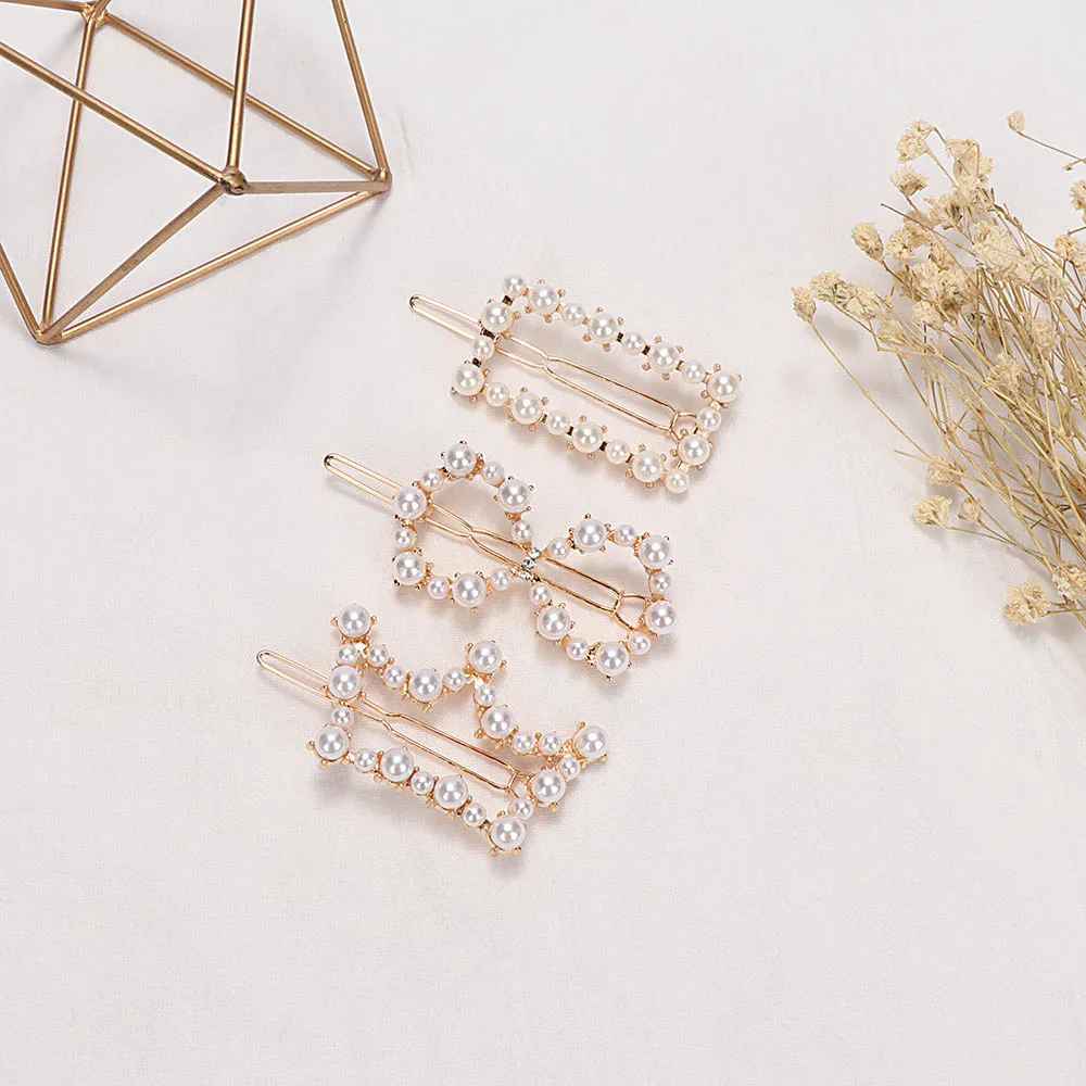 hair jewelry  1 pcs barrette fashion korean full pearl heart